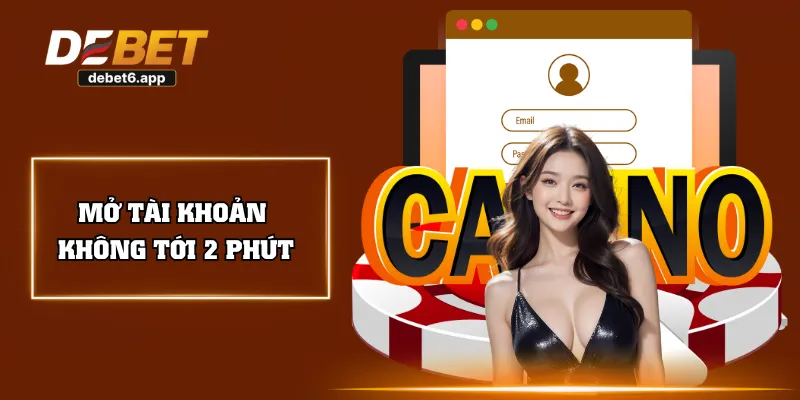 Mở tài khoản không tới 2 phút